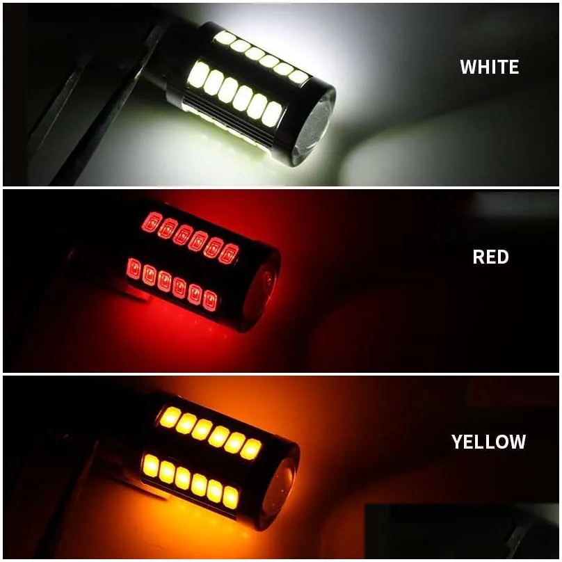 motorcyle lights 1156 1157 7443 3517 33 led bulbs 5630 smd car turn parking signal light auto brake tail lamps dc 12v4045096