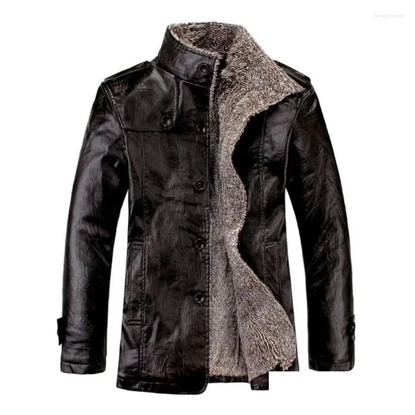 Men`S Fur & Faux Fur Mens Fur Winter 50%Men Daily Faux Coat For P Leather Wear Jacket Color Business Drop Delivery Apparel Men`S Cloth Dhu1Q