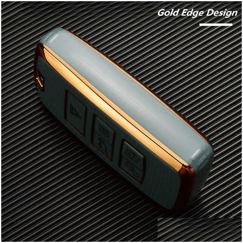 Car Key Plating Tpu Car Key Case Er Ring For Land R Range Disery 5 Sport  Xe Xf Xj F E-Pace F-Pace Accessories Drop Delivery Aut Dhjqi