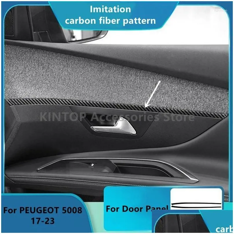 interior accessories for 5008 17-23 carbon fiber pattern sticker protective film modification refit