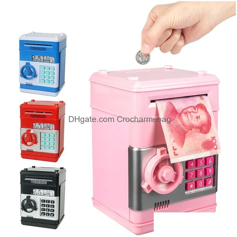Novelty Items Electronic Piggy Bank Safe Money Box Tirelire For Children Digital Coins Cash Saving Deposit Atm Hine Birthday Gift Kids Dh5Y6