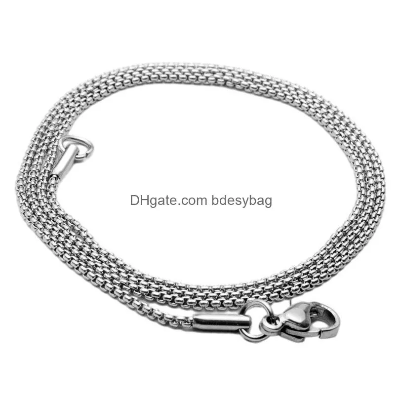 1.5mm Stainless Steel Silver Color Chains For Pendant Necklaces Women Men Party Club Handmade Fashion Jewelry