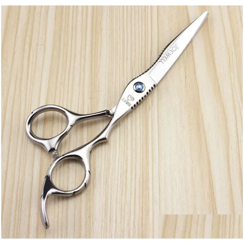 joewell stainless steel 6.0 inch silver hair scissors cutting / thinning scissors for professional barber or home