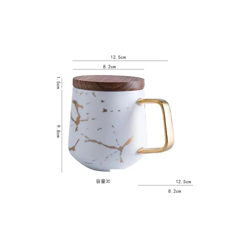 mugs european style mug household water cup office latte coffee cups design retro classic tableware ceramic with lid
