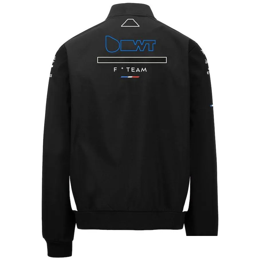 2024 f1 team jacket formula 1 driver full zipper jacket new season racing uniform windbreaker men`s black warm windproof jacket coat