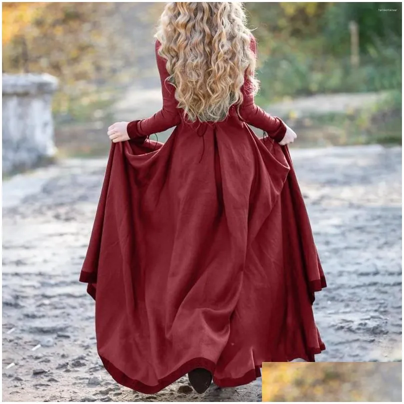 Basic & Casual Dresses Casual Dresses Womens Fashion Fairy Elf Dress Medieval Robe Retro Renaissance Costume Fantasy Party Prom Hallo Dh8Jm