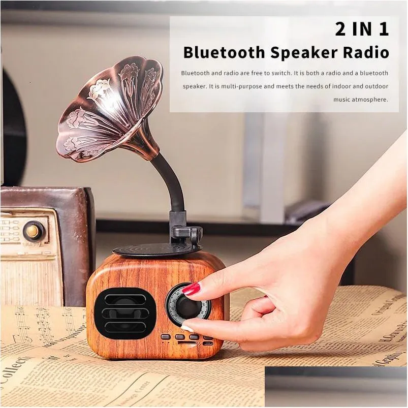 computer s ers bluetooth s er retro wood portable box wireless mini s er outdoor for sound system tf fm radio music mp3 subwoofer