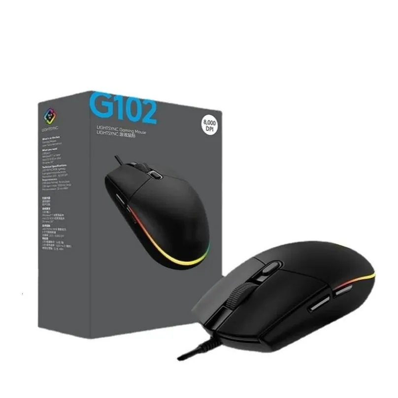 mice g102 second generation wired mouse e sports games business office luminous suitable for notebook 231117