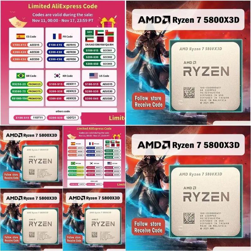 cpus ryzen 7 5800x3d r7 34 ghz 8 core 16 thread cpu processor zen3x3d ddr4 105w 7nm l3 96m 100000000651 soket am4 231120