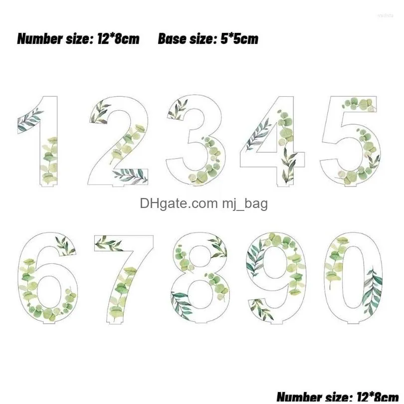 party decoration floral and leaf acrylic table numbers modern style wedding number card seat cards for big day engagement decor