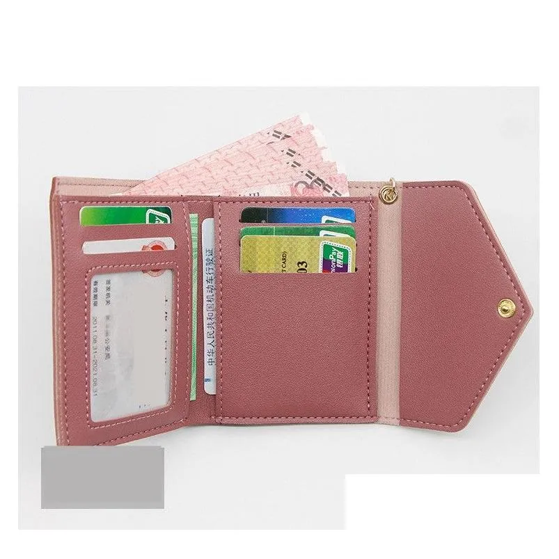 ll pu coin purses women foldable wallets hasp bags multifunction inserts pictures license dollars credit id cards holders wallets