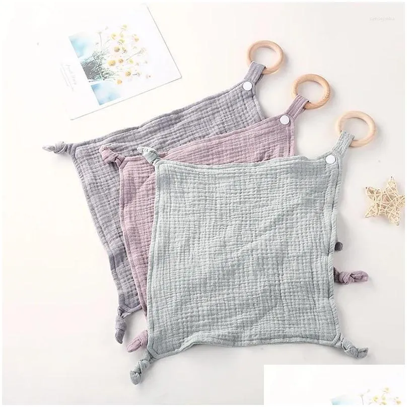 blankets baby cotton muslin comforter blanket soft born sleeping dolls kids fashion sleep toy soothe appease towel bibs with bite ring