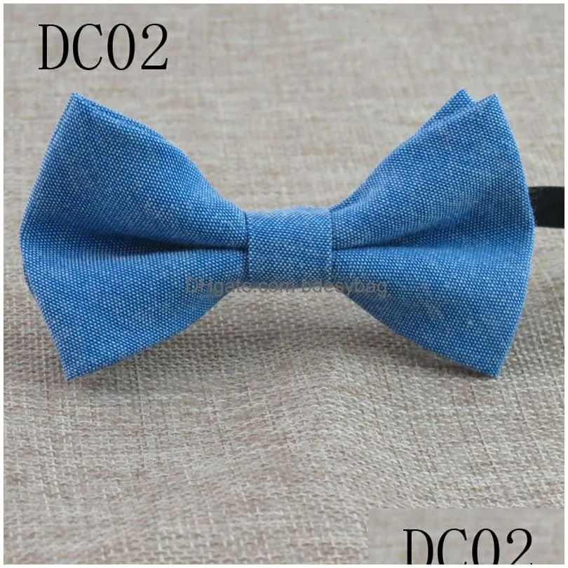 10*5cm Kids Baby Bow Ties Supplies Headdress Adjustable Children Solid Color Party Bowtie Fashion Accessories