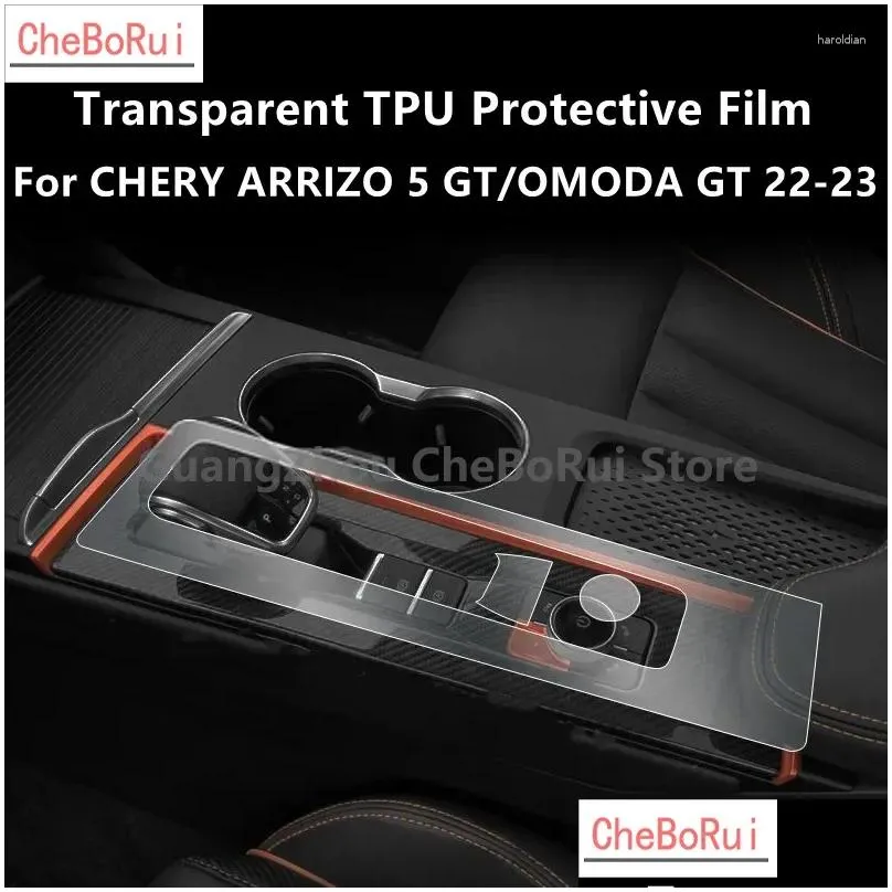 interior accessories for chery arrizo 5 gt/omoda gt 22-23 car center console transparent tpu protective film anti-scratch repair refit