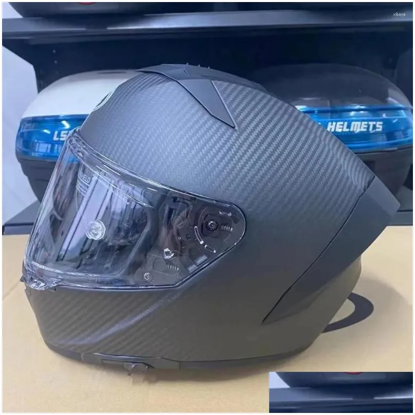 motorcycle helmets carbon fiber anti-fog lens sterilization lining racing full face helmet