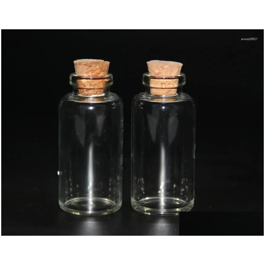 bottles 3pcs 24 60mm 15ml glass empty mini jars with lid cork stoppers for diy craft wedding home decoration - transparent