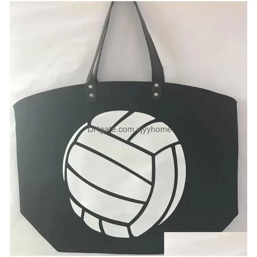 Arts And Crafts Canvas Bag Baseball Tote Sports Bags Casual Softball Football Soccer Basketball Cotton Bag5393204 Drop Delivery Dhjr7