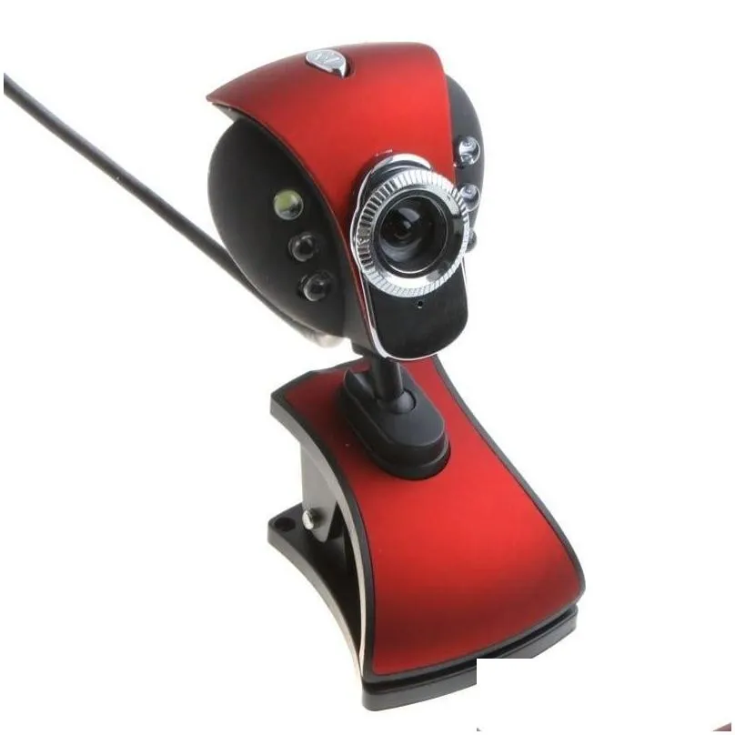 usb 2.0 50.0m 6 led webcam web cam camera with micphone for pc laptop computer