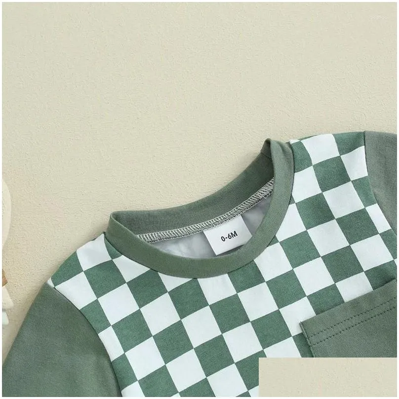 clothing sets baby boy clothes summer toddler outfits checkerboard work short sleeve t-shirts tops shorts 6 12 18 24 month 3t