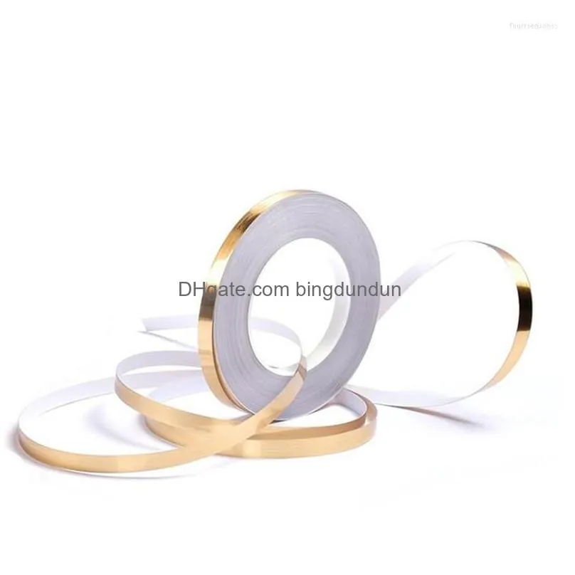 Wall Stickers 1Rolls Waterproof Gold Silver DIY Copper Foil Strip Gap Sealing Tape Sticker Floor Seam Home Decoration