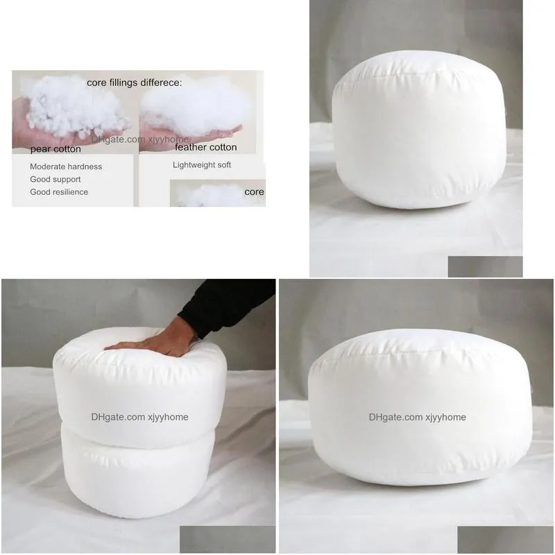 Cushion/Decorative Pillow Cushiondecorative Pillow Round Seat Yoga Tatami Inner Insert Cushion Core Filling2923564 Drop Delivery Home Dhg71