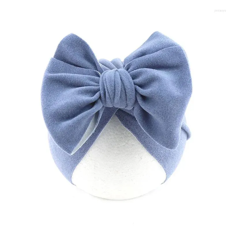 hair accessories 10 colors cute bow beanie hat for girls soft warm born baby caps infant pography props flower turban 3-24m