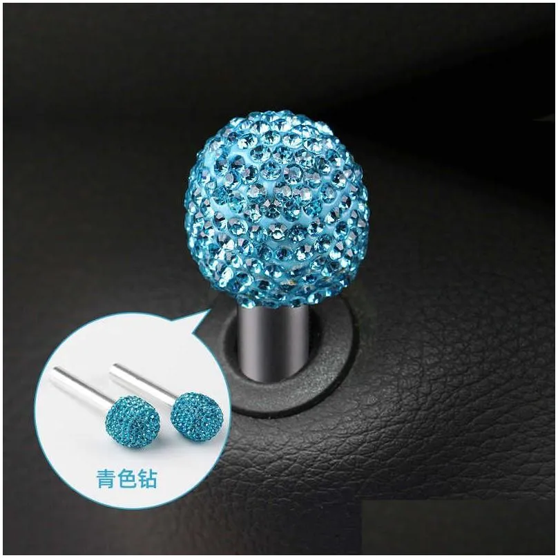 Interior Decorations New 2Pcs Luxury Car Door Pin Lock Knob Lift Ers Decor Ornament Bling Gadget Glitter Accessories For Drop Delivery Dhsgd