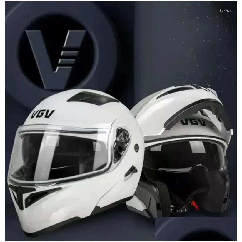 motorcycle helmets safety modular flip up helmet dual lens full face four seasons unisex double cover moto casco