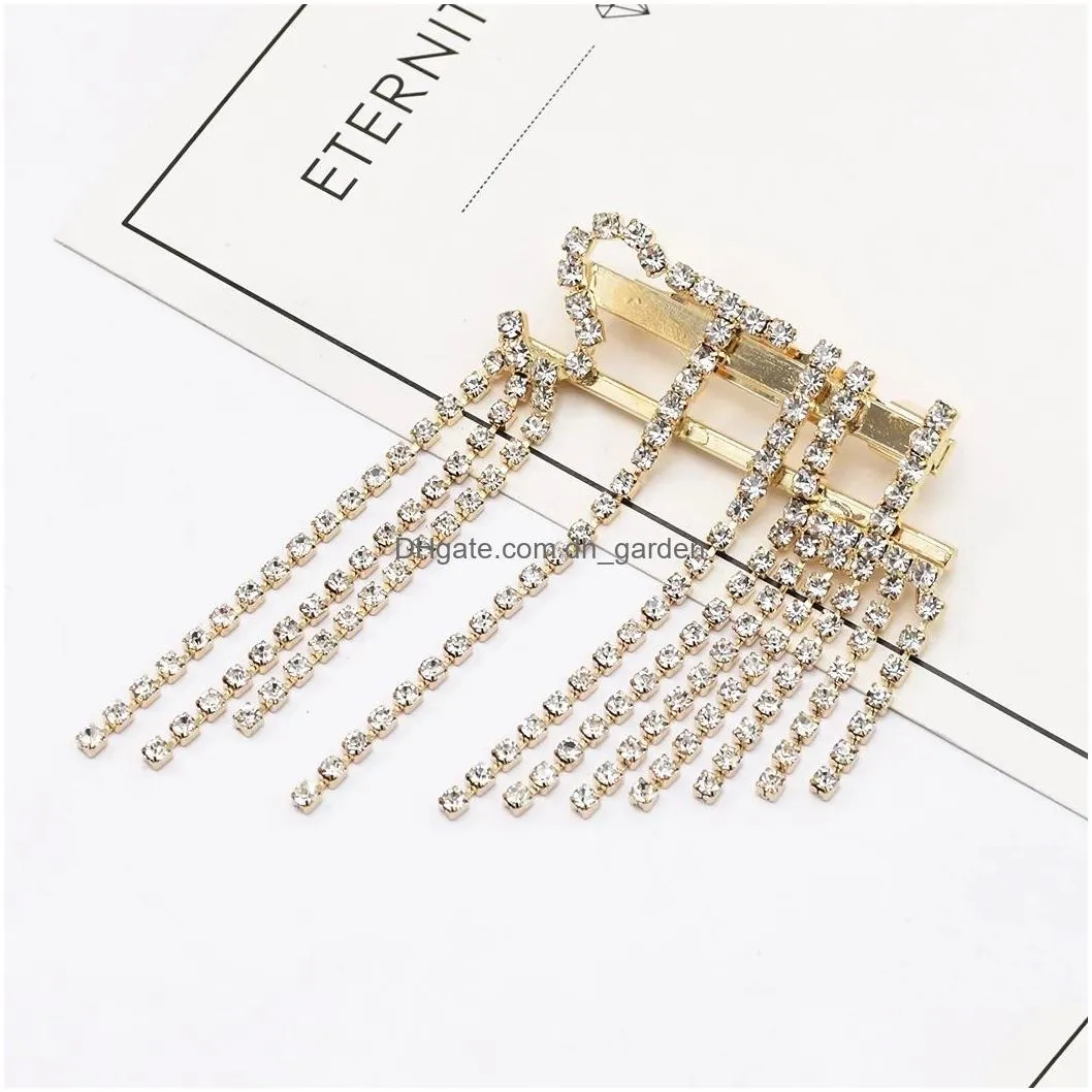 Fashion Women Gold Silver Metal Crystal Brooches Dress Scarf Coat Accessories Gift