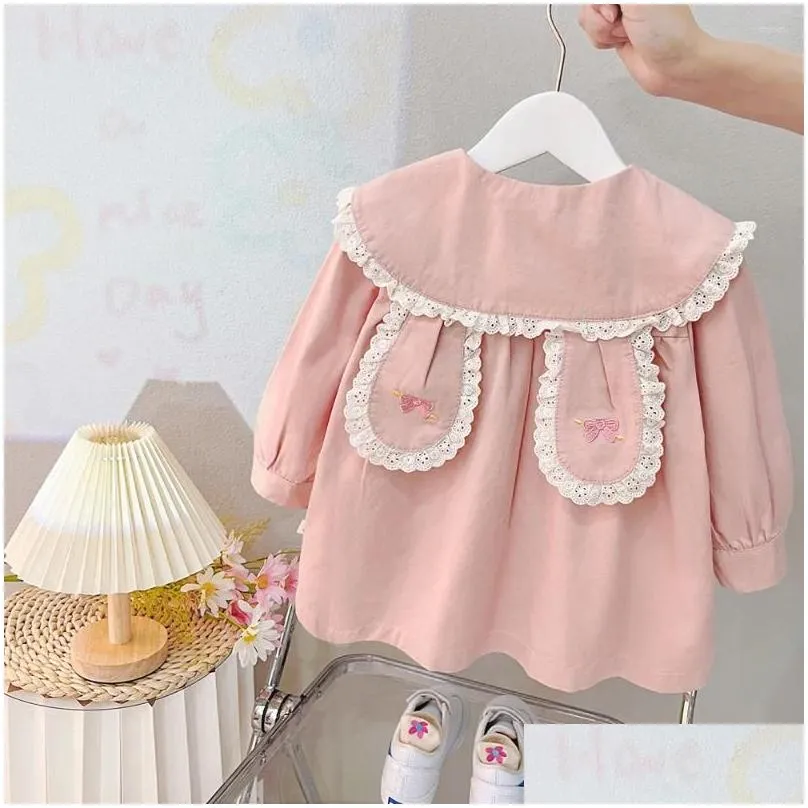 jackets girls spring 2024 flowers pure and comfortable lovely top girl baby childrens fashion korean style cute coat