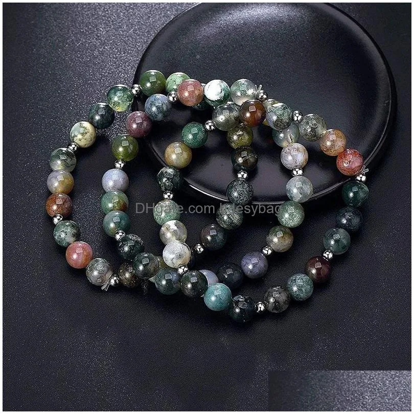 8mm Natural Crystal Stone Handmade Strands Beaded Bracelets For Women Men Charm Yoga Party Club Fashion Jewelry