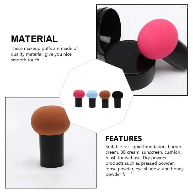 makeup sponges 4pcs creative mushroom shaped puffs powder puff beauty