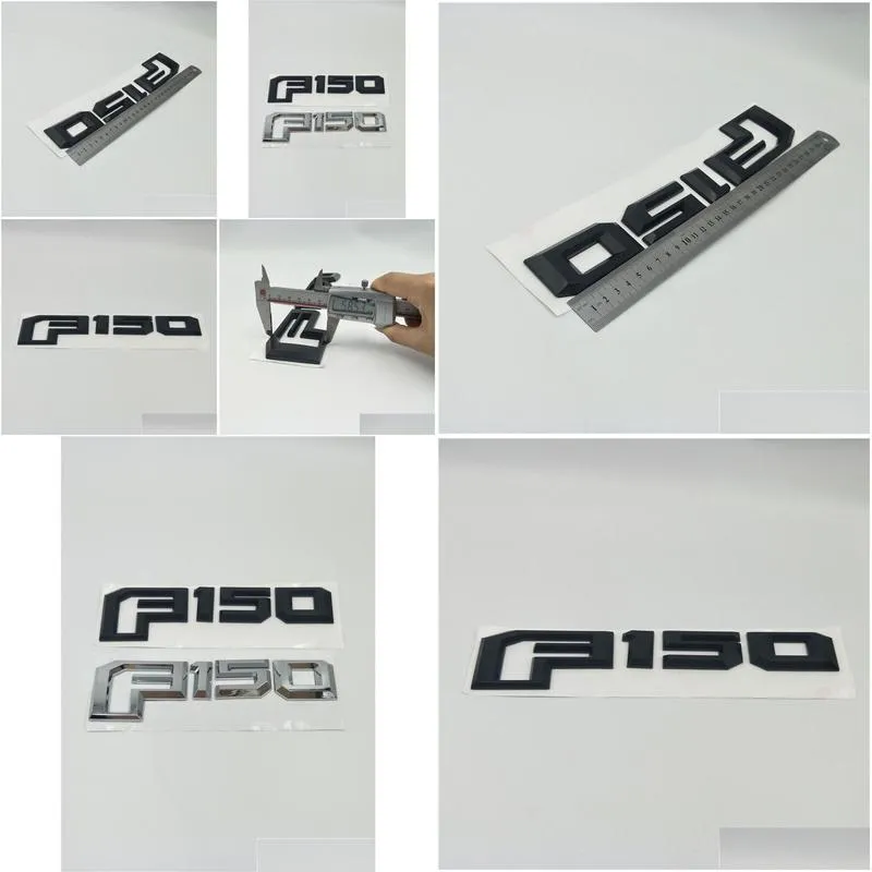 for f150 f-150 rear gate lid emblem black / silver logo badge sign nameplate8432891