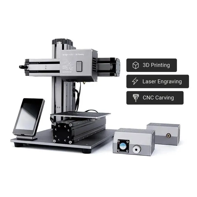 printers snapmaker 3d printing laser engraving cnc cutting multi-function three-in-one printer diy kit high precision home