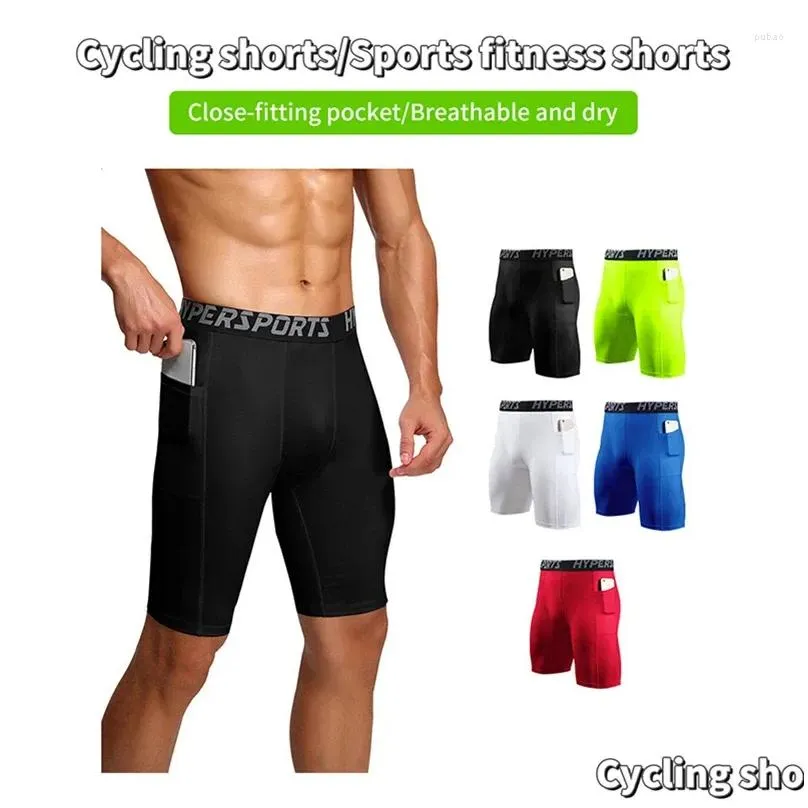 motorcycle apparel sports and fitness shorts with pockets for men`s tight training triad pants quick drying running tights