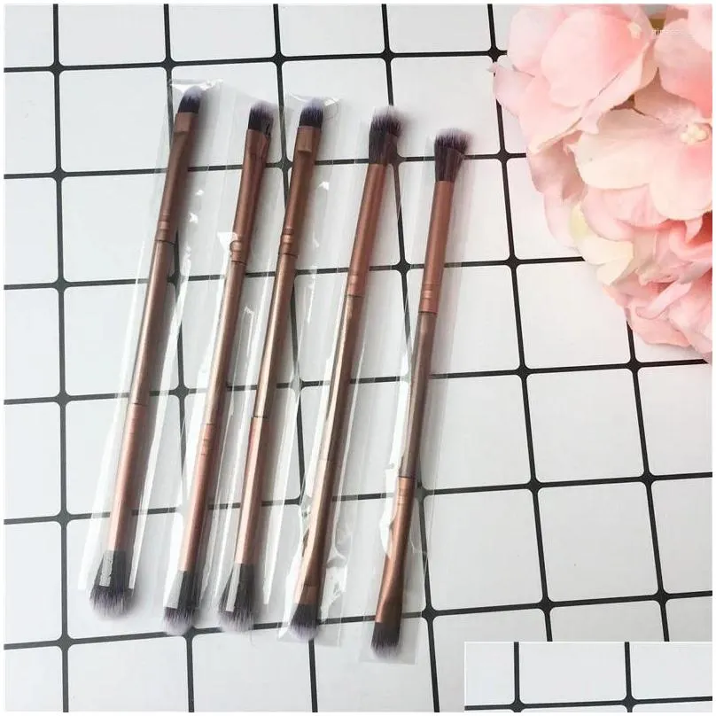 makeup brushes double headed blending eyeshadow eye shading socket shadow brush nasal nose beauty cosmetics tools