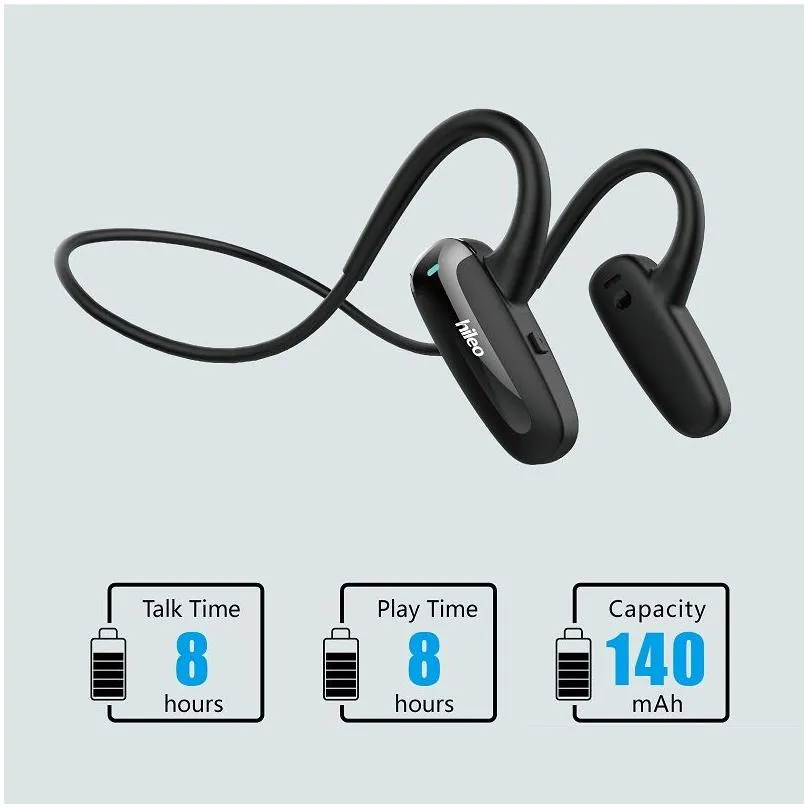 hileo`s new bluetooth wireless earphones are designed for easy storage and easy wearing sports waterproof indoor and outdoor special