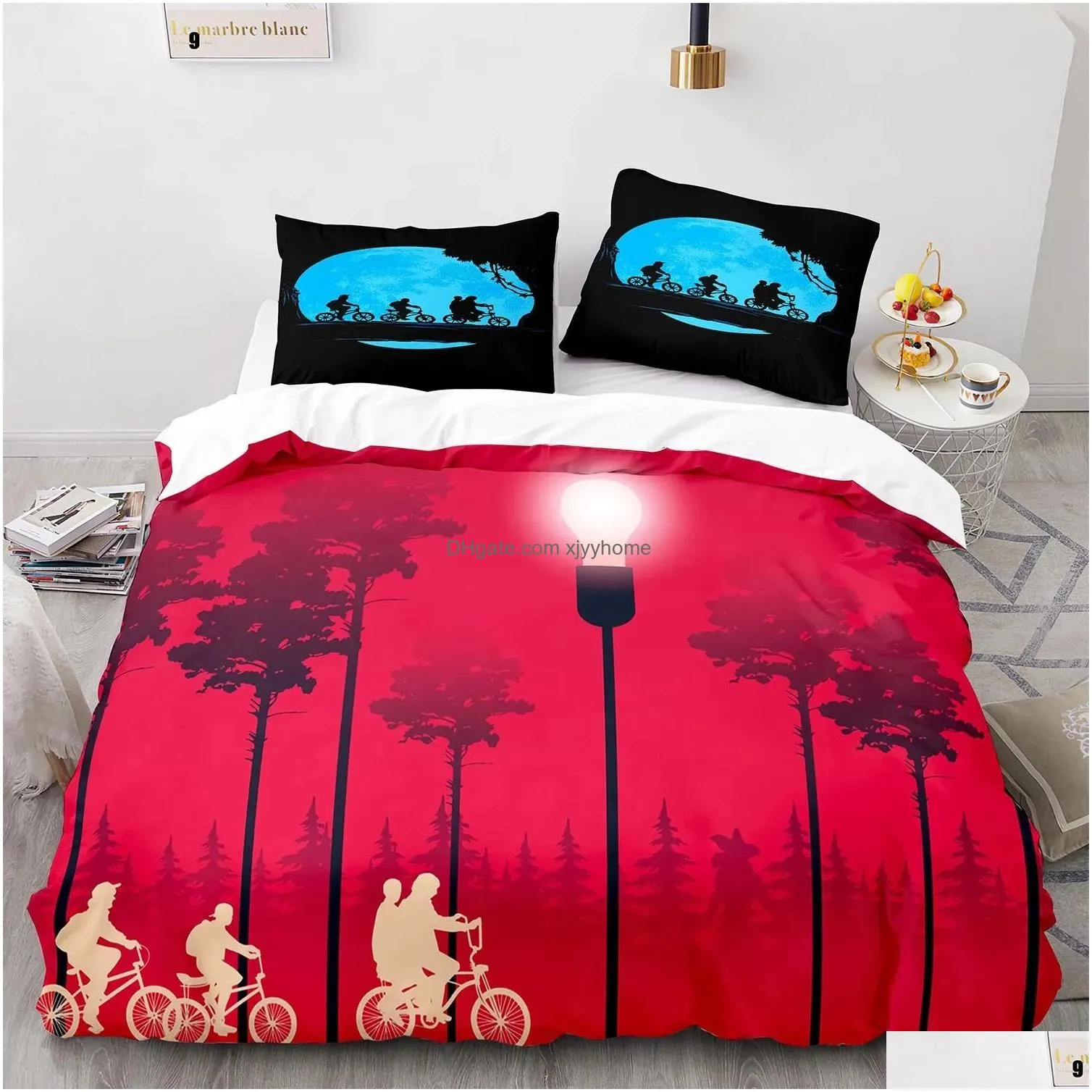 Bedding Sets Stranger Things Set Single Twin Fl Queen King Size Bed Aldt Kid Bedroom 011 230211 Drop Delivery Dhswk