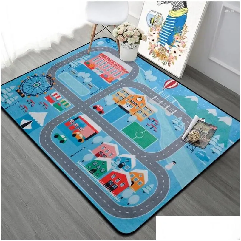 carpets children game mat for living room cartoon bedroom rugs and absorbent bathroom non-slip area rug kids play