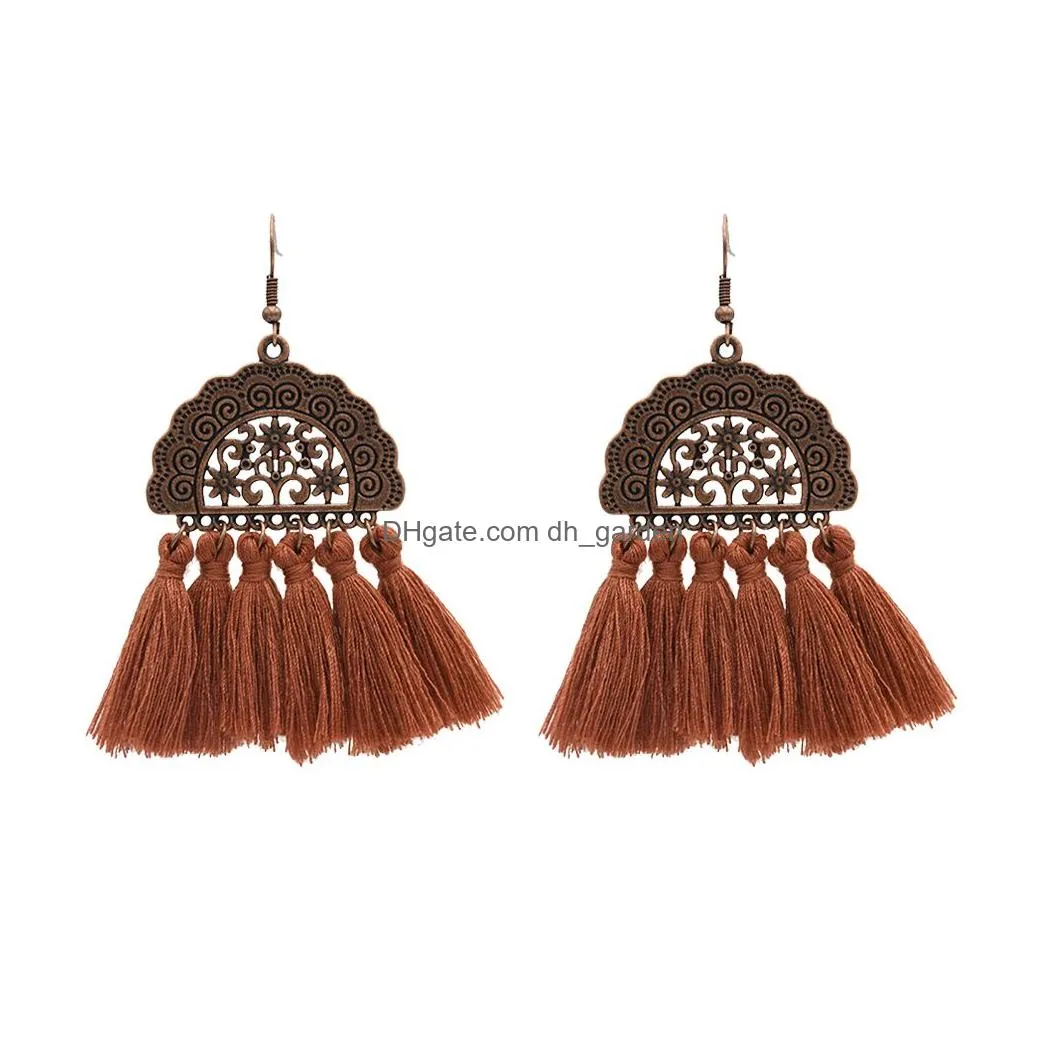 New style fashionable retro tassel earrings European and American fashion accessories with street patting earring pendant Women Jewelry