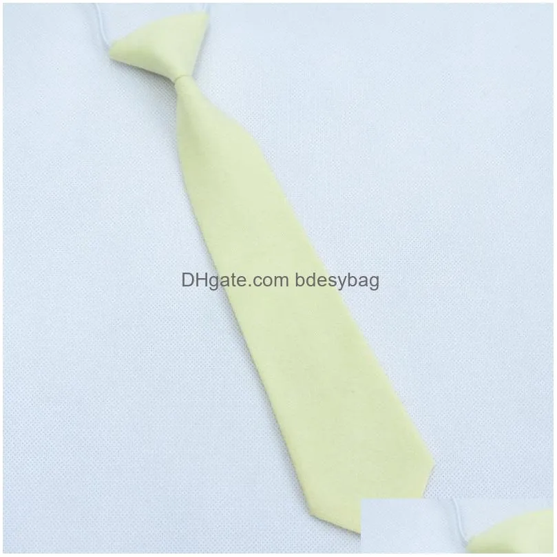 6*29cm Pure Color Neck Ties For Kids Children Baby School Students Decor Necktie Party Club Fashion Accessories