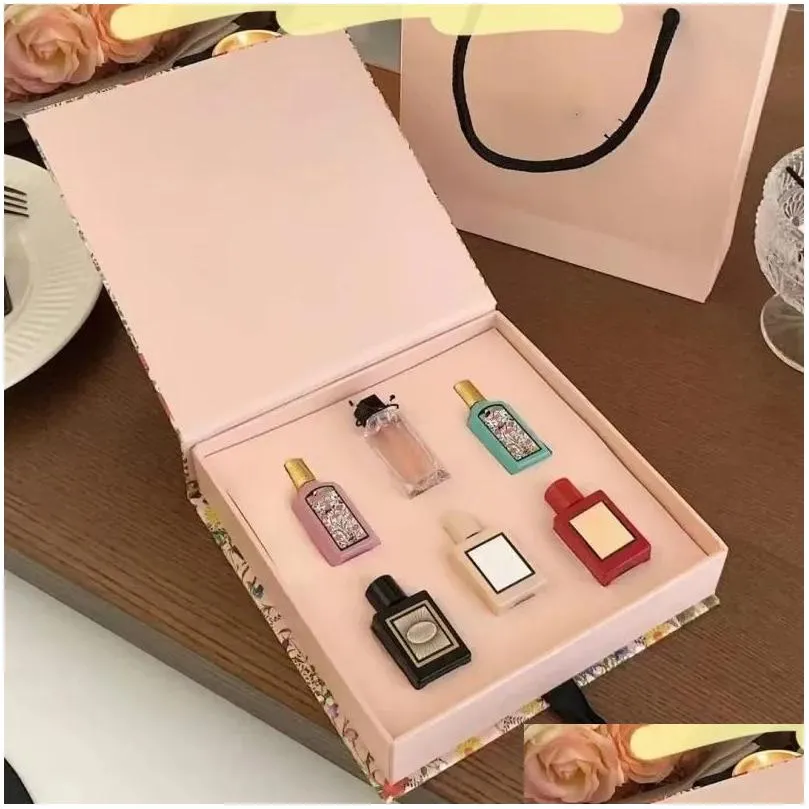 designer perfume set for women bloom flora sparay 5ml*6pcs suit 6 in 1 with box original semll high quality fast ship