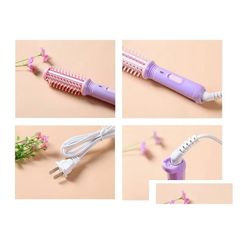wholesale-free shipping mini portable hair sticks curling irons electric roll comb curling hair roller hair curlers electric heating