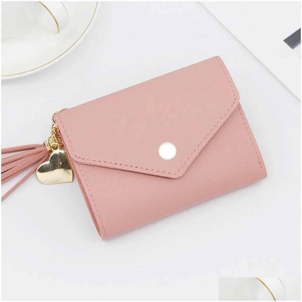 ll pu coin purses women foldable wallets hasp bags multifunction inserts pictures license dollars credit id cards holders wallets