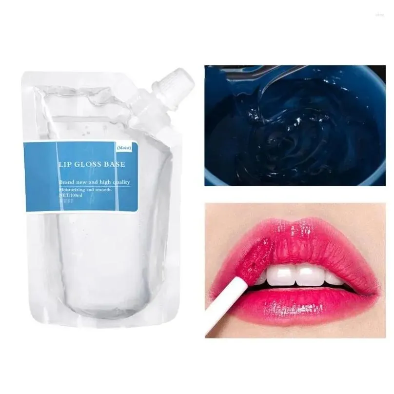 lip gloss 100ml diy base primer basic makeup lipstick moisturizing handmade clear non-stick kit with bowl maquiagem lasting