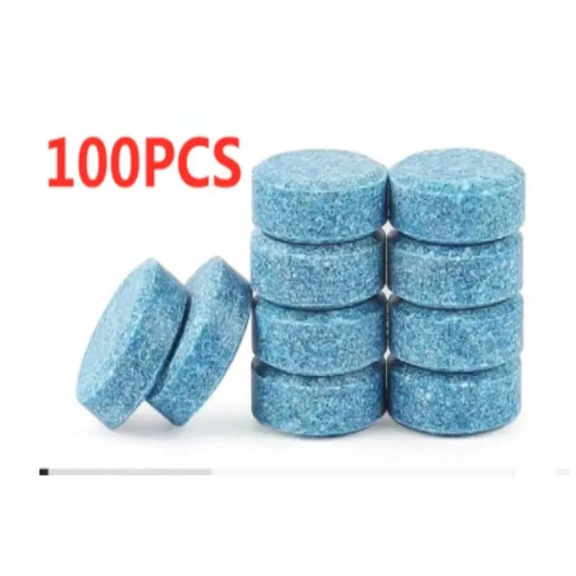 Other Care Cleaning Tools 100Pcs Car Window Washing Effervescent Tablets Solid Cleaning Windshield Washer Fluid Glass Toilet Accessori Dhd97