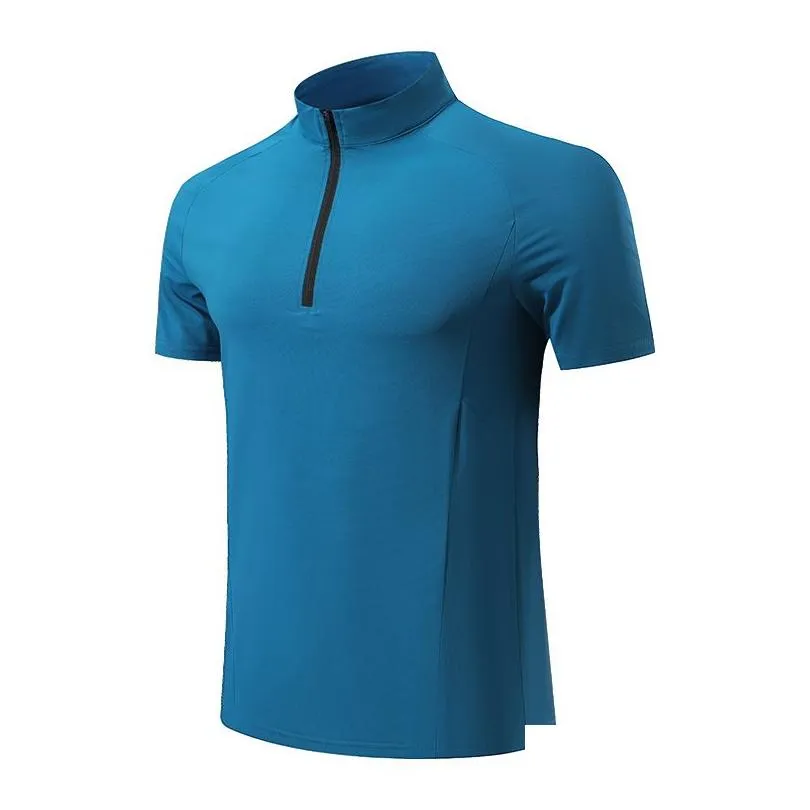 lu outdoor men`s sport polo shirt mens quick dry sweat-wicking short top men wrokout short sleeve dt-23201