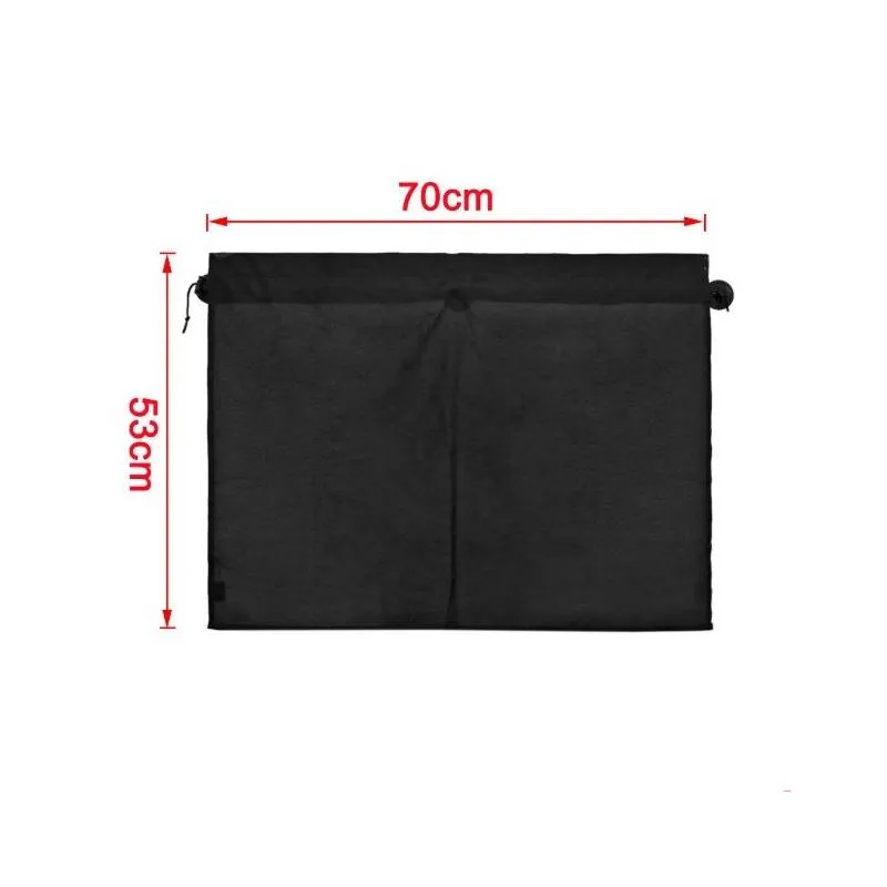 uxcell 2 pcs 70 x 53cm car side window curtain sunshades sun uv protection windscreen cover with suction 4.4