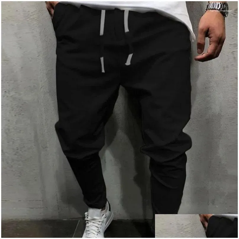 Men`S Pants Mens Pants Trendy Nine-Quarter Casual With European And American Design Drop Delivery Apparel Men`S Clothing Dhklh
