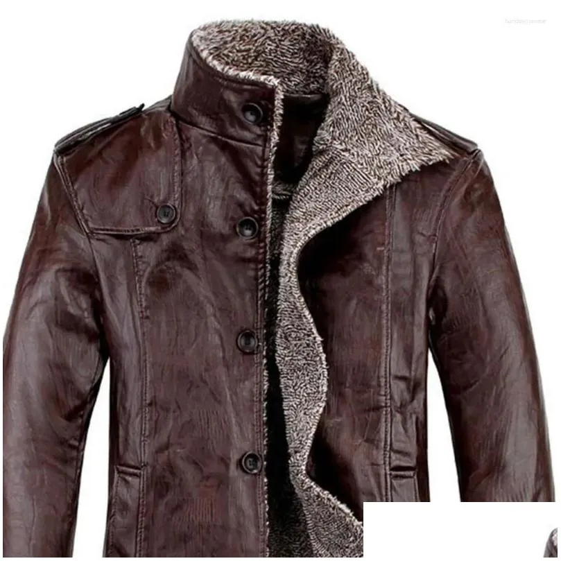 Men`S Fur & Faux Fur Mens Fur Winter 50%Men Daily Faux Coat For P Leather Wear Jacket Color Business Drop Delivery Apparel Men`S Cloth Dhu1Q